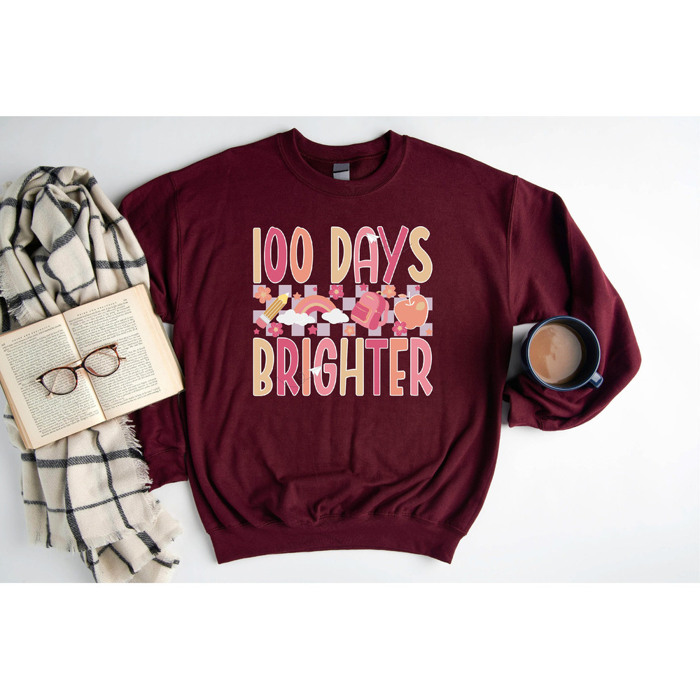 100 Days Sweatshirt, 100th Day Of School Celebration, Student Shirt, Back to School Shirt, Teacher Sweatshirt, Elementary School Teacher Tee - 1.jpg