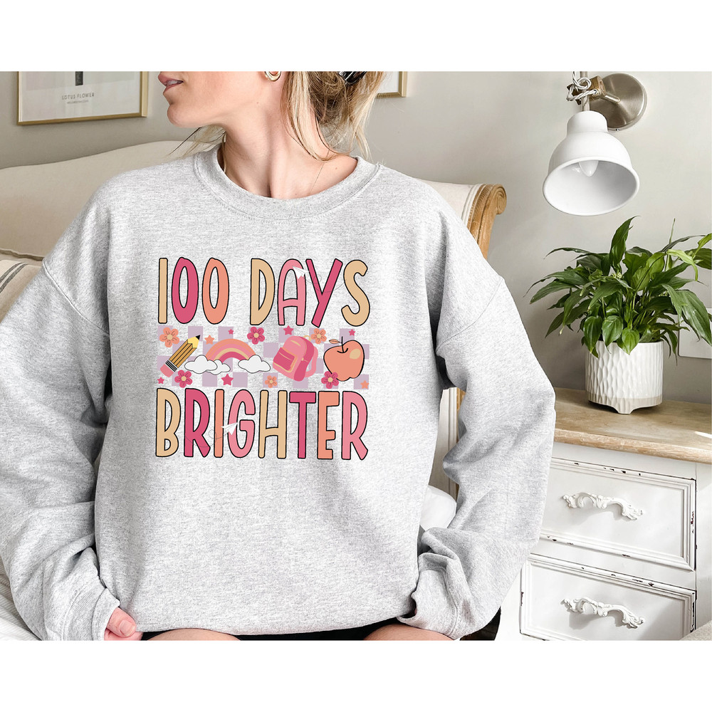 100 Days Sweatshirt, 100th Day Of School Celebration, Student Shirt, Back to School Shirt, Teacher Sweatshirt, Elementary School Teacher Tee - 2.jpg