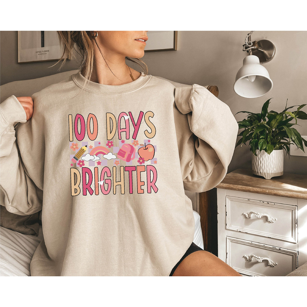 100 Days Sweatshirt, 100th Day Of School Celebration, Student Shirt, Back to School Shirt, Teacher Sweatshirt, Elementary School Teacher Tee - 4.jpg