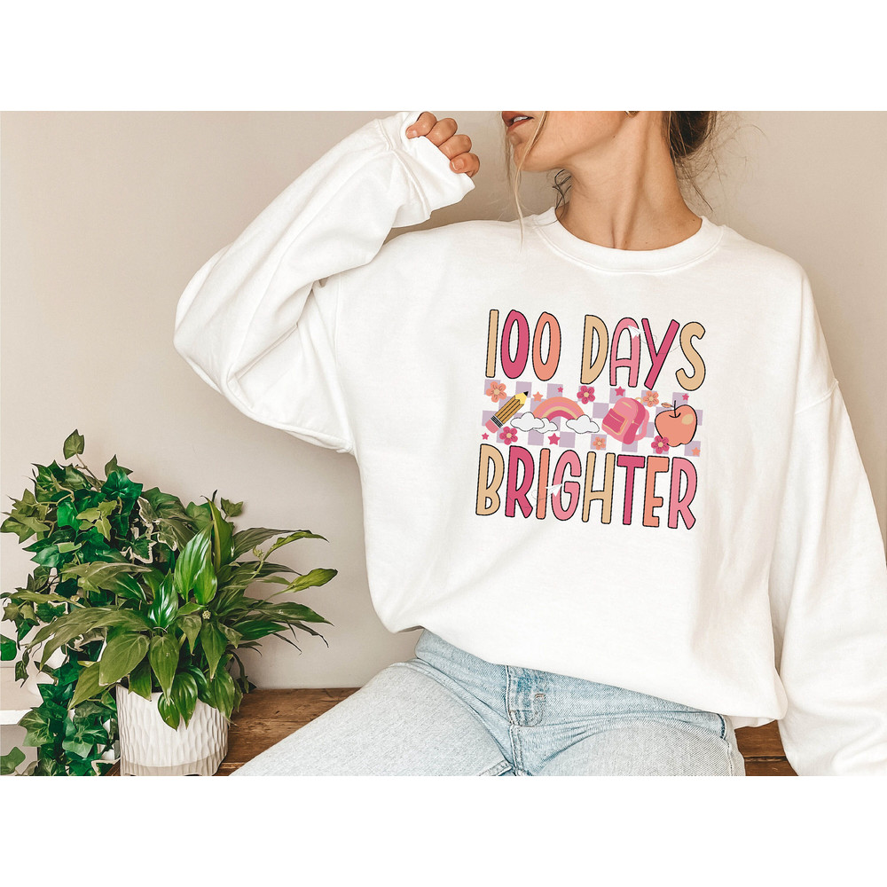 100 Days Sweatshirt, 100th Day Of School Celebration, Student Shirt, Back to School Shirt, Teacher Sweatshirt, Elementary School Teacher Tee - 5.jpg