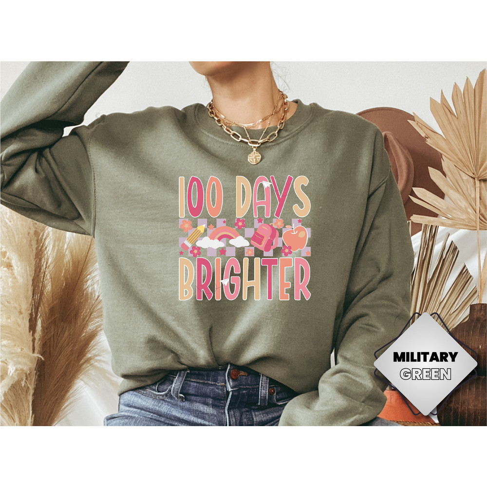 100 Days Sweatshirt, 100th Day Of School Celebration, Student Shirt, Back to School Shirt, Teacher Sweatshirt, Elementary School Teacher Tee - 8.jpg
