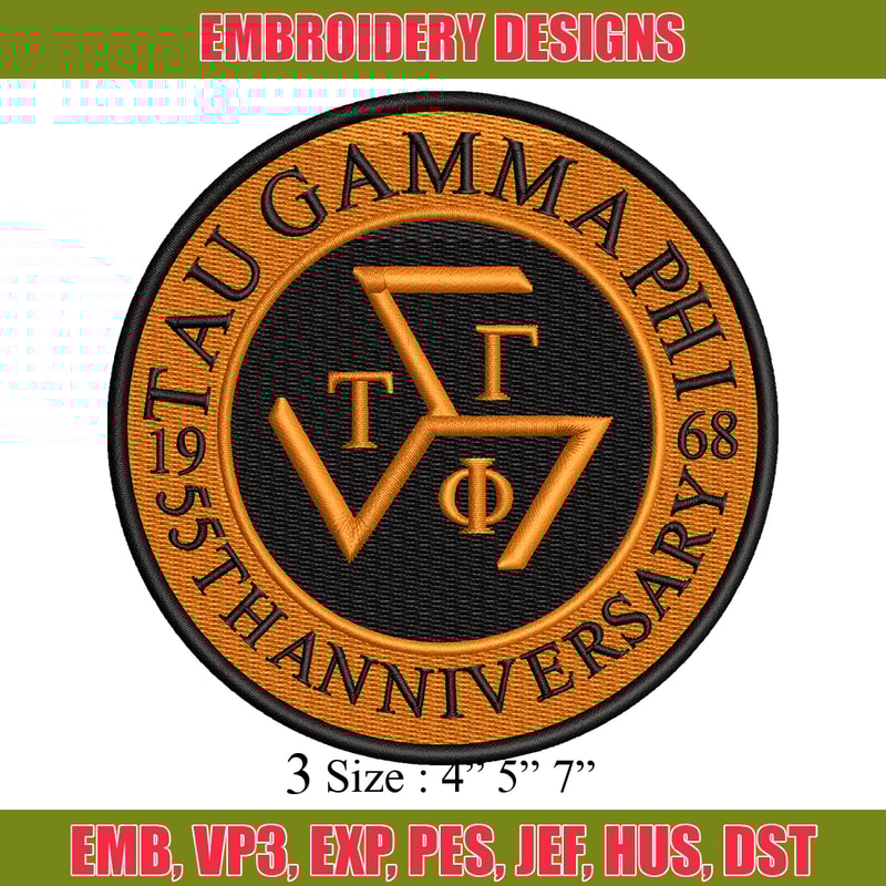 Tau Gamma Sigma embroidery design, logo embroidery, embroidery file, logo design, logo shirt, Digital download..jpg