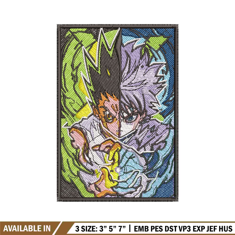 Gon killua poster embroidery design, Hxh embroidery, Anime design, Embroidery shirt, Embroidery file, Digital download.jpg