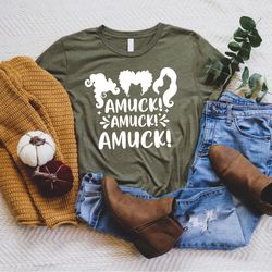 amuck amuck amuck shirt, hocus pocus t-shirt, halloween shirt, hocus pocus shirt, sanderson sisters shirt,