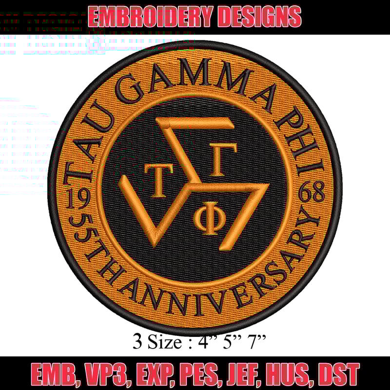 Tau Gamma Sigma embroidery design, logo embroidery, embroidery file, logo design, logo shirt, Digital download..jpg