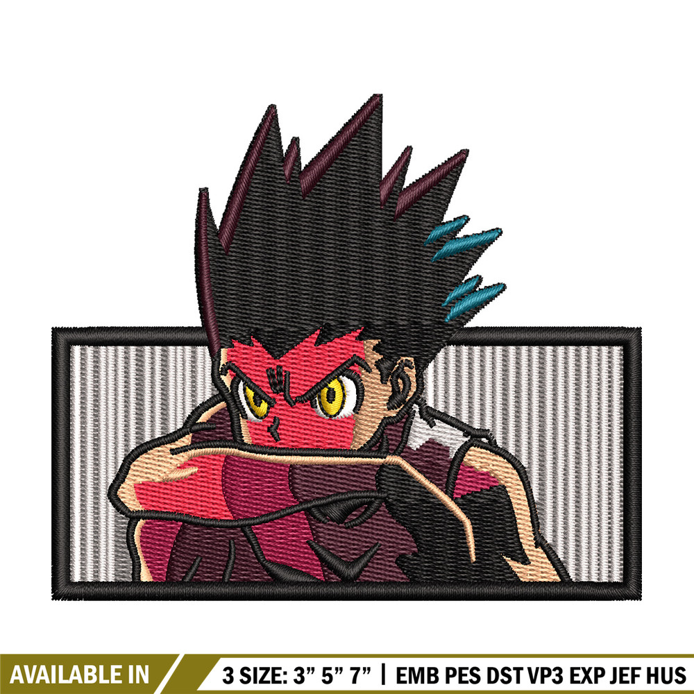 Gon rectangle embroidery design, Hxh embroidery, Anime design, Embroidery shirt, Embroidery file, Digital download.jpg