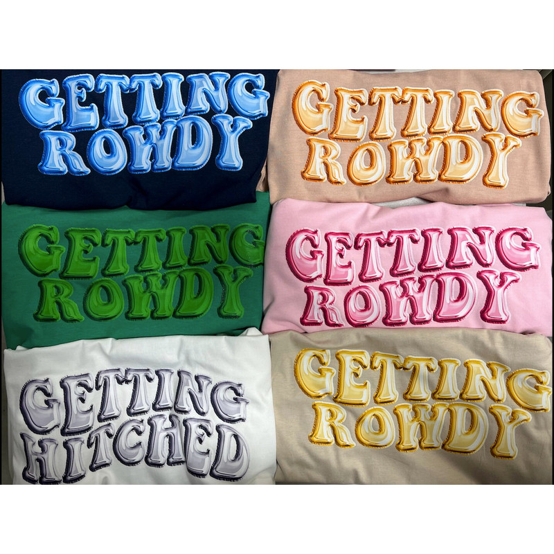 Bachelorette Party Shirts, Bridal Party Shirt, Getting Hitched, Getting Rowdy, Team Bride Shirts, Bridesmaid Group Shirt, - 2.jpg