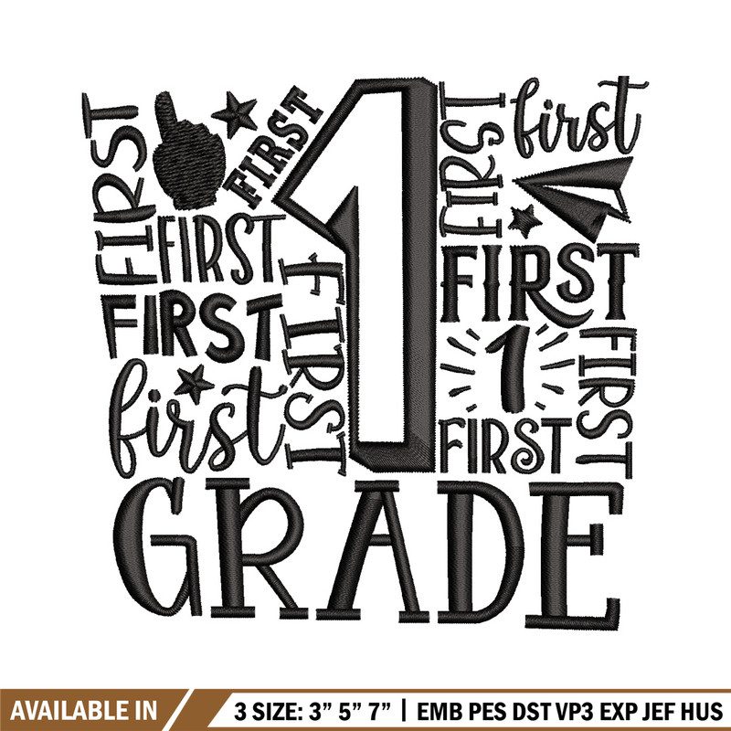 Grade 1 embroidery design, Logo embroidery, Embroidery file, Embroidery shirt, Emb design, Digital download.jpg