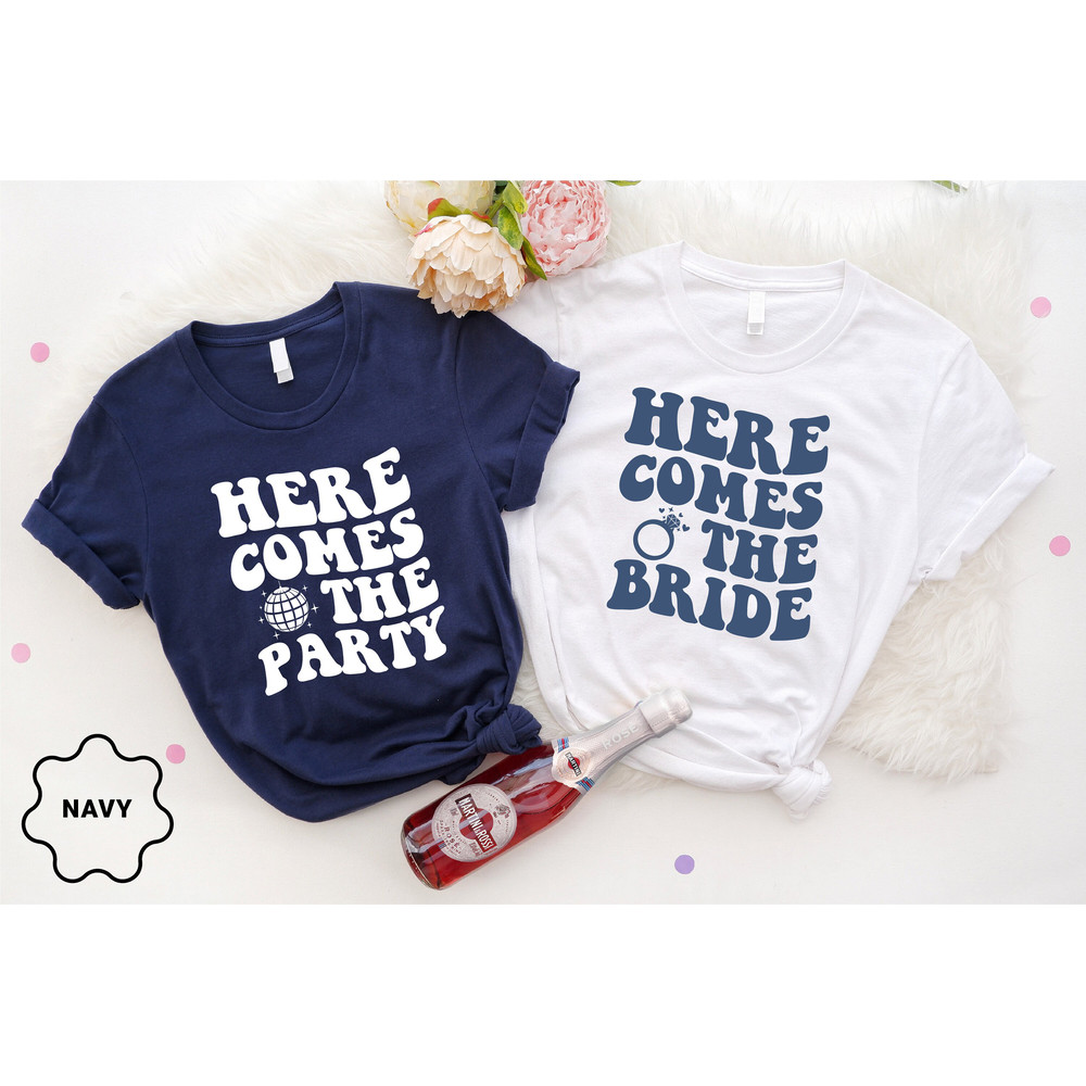 Bachelorette Party Shirts, Here Comes The Party Shirt, Disco Bride, Bridesmaid Gifts, Group Party Favor Shirts, Country Bridal Party Shirt - 3.jpg