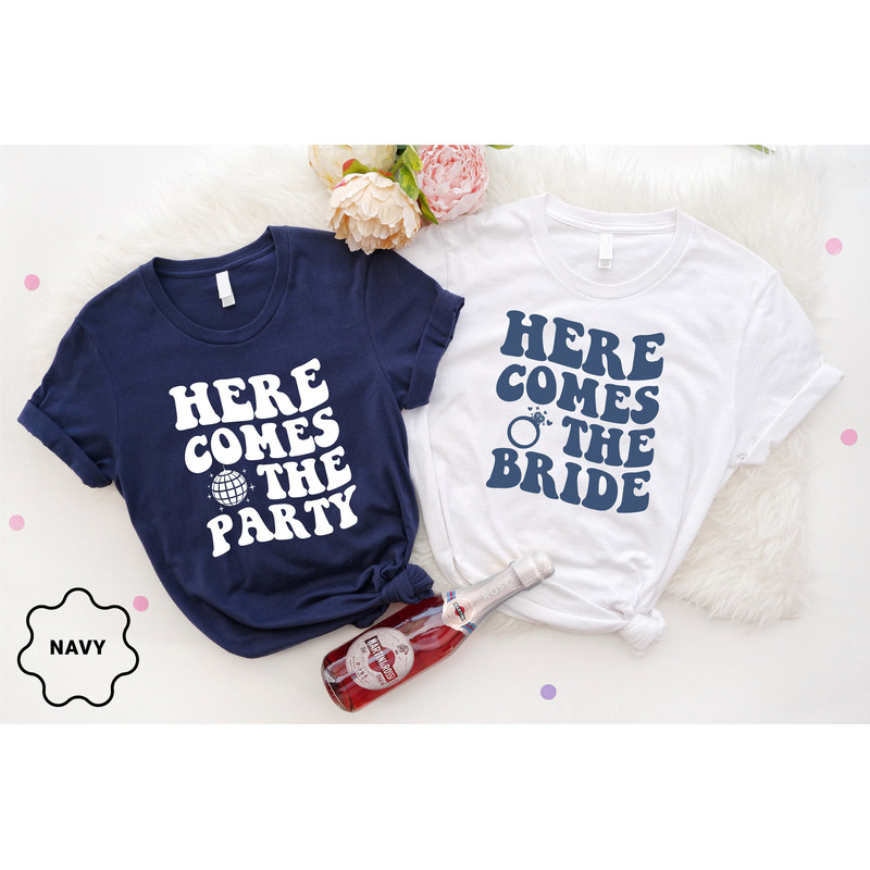 Bachelorette Party Shirts, Here Comes The Party Shirt, Disco Bride, Bridesmaid Gifts, Group Party Favor Shirts, Country Bridal Party Shirt - 3.jpg