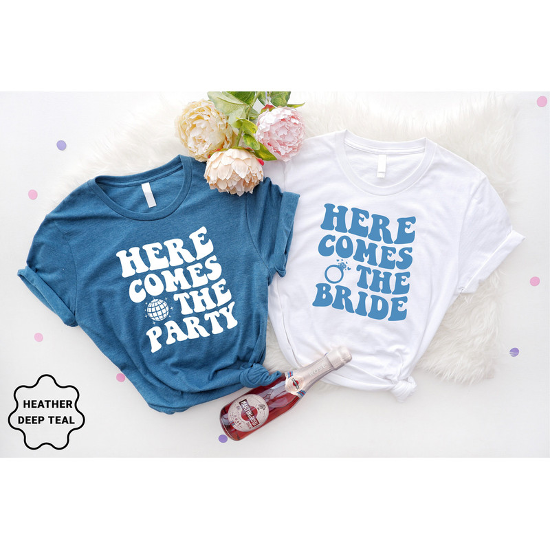 Bachelorette Party Shirts, Here Comes The Party Shirt, Disco Bride, Bridesmaid Gifts, Group Party Favor Shirts, Country Bridal Party Shirt - 4.jpg