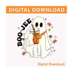 Boo Jee Thanksgiving PNG, Thanksful Ghost Png, Funny Ghost PNG, Thanksgiving Latte PNG, Thanksgiving Png, Boo Jee Png , Fall Vibes Png