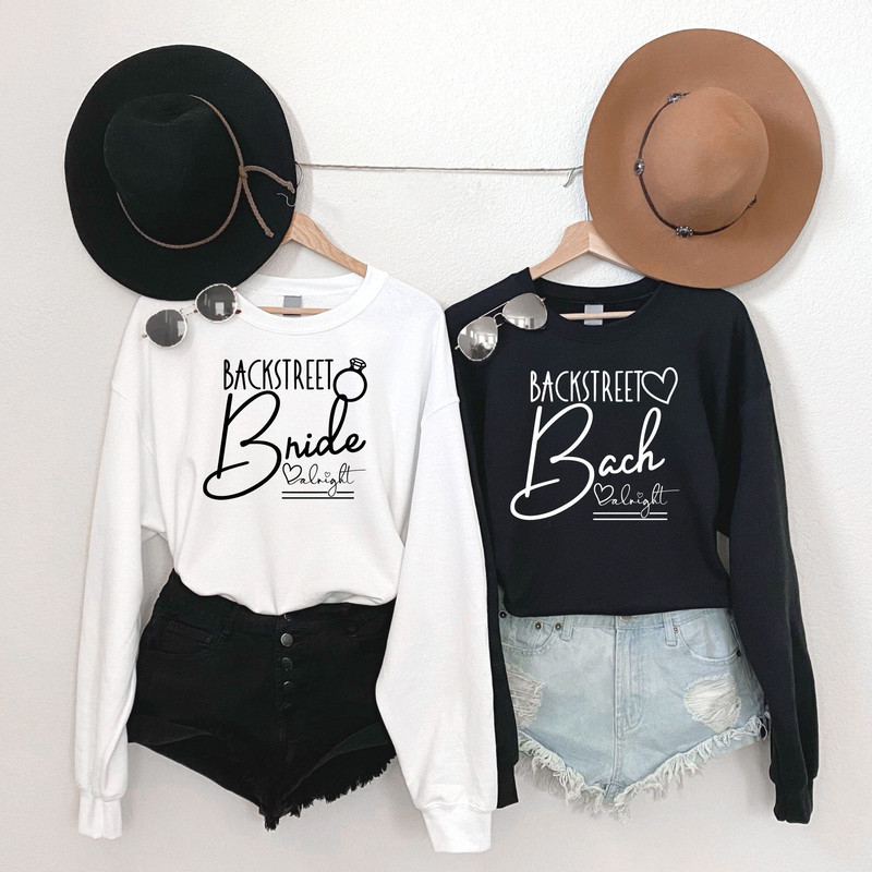 Backstreet Bride Sweatshirt, Backstreet Bach Shirt, 90s Bridal Party Shirts, 90's Bachelorette Shirt, Bridesmaid Gift, Wedding Party Tee - 1.jpg