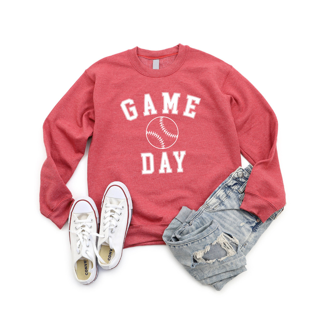 Baseball Game Day Sweatshirt, Game Day Vibes, Baseball Mom Sweater, Softball Mom Shirt, Baseball Lover Hoodie, Family Baseball Shirt - 1.jpg