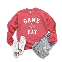 baseball game day sweatshirt, game day vibes, baseball mom sweater, softball mom shirt, baseball lover hoodie, family ba