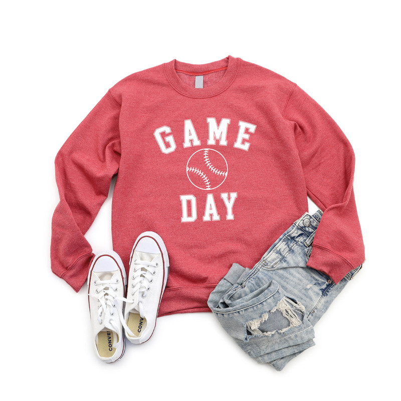 Baseball Game Day Sweatshirt, Game Day Vibes, Baseball Mom Sweater, Softball Mom Shirt, Baseball Lover Hoodie, Family Baseball Shirt - 1.jpg