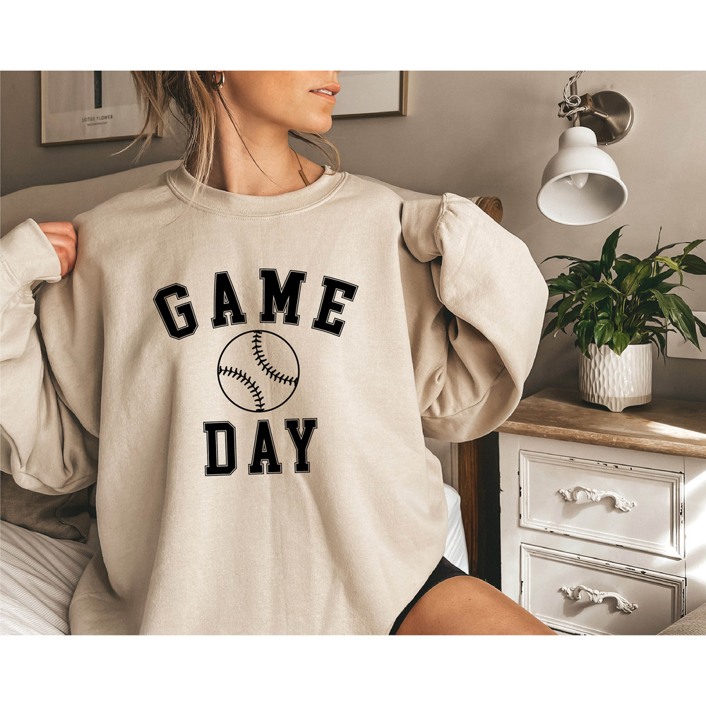 Baseball Game Day Sweatshirt, Game Day Vibes, Baseball Mom Sweater, Softball Mom Shirt, Baseball Lover Hoodie, Family Baseball Shirt - 3.jpg