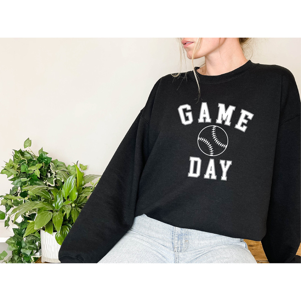 Baseball Game Day Sweatshirt, Game Day Vibes, Baseball Mom Sweater, Softball Mom Shirt, Baseball Lover Hoodie, Family Baseball Shirt - 4.jpg