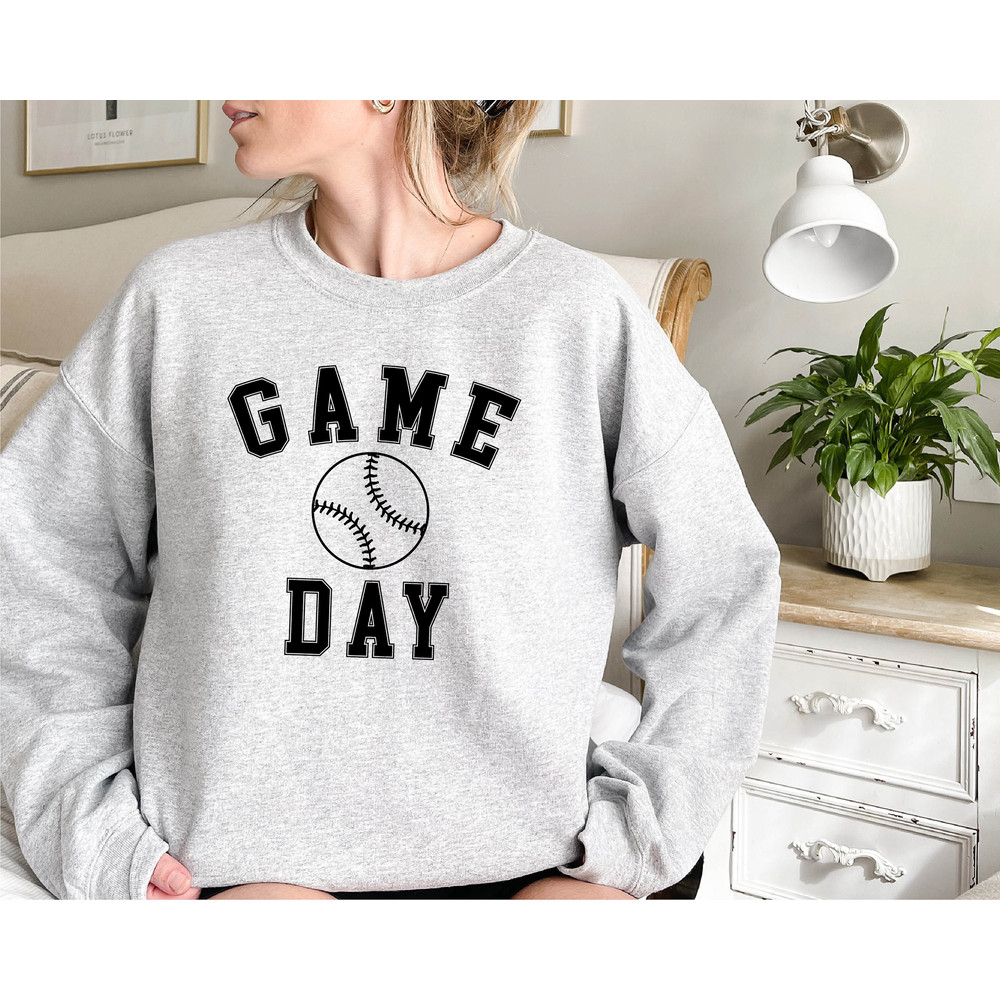 Baseball Game Day Sweatshirt, Game Day Vibes, Baseball Mom Sweater, Softball Mom Shirt, Baseball Lover Hoodie, Family Baseball Shirt - 5.jpg
