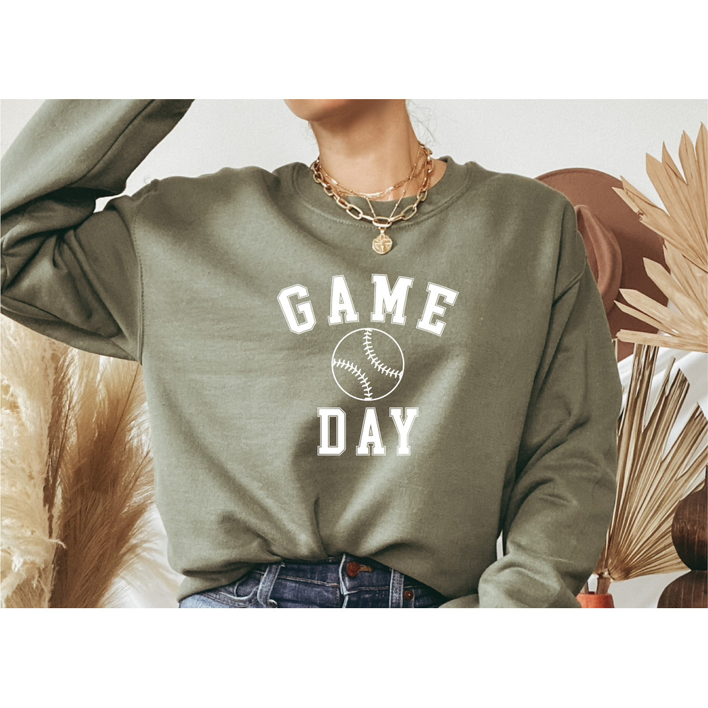 Baseball Game Day Sweatshirt, Game Day Vibes, Baseball Mom Sweater, Softball Mom Shirt, Baseball Lover Hoodie, Family Baseball Shirt - 6.jpg