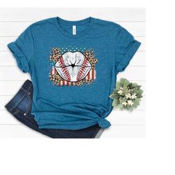 baseball kiss leopard shirt, baseball mom shirt, baseball lover shirt, womens shirt, gift for her, baseball fan shirt, b
