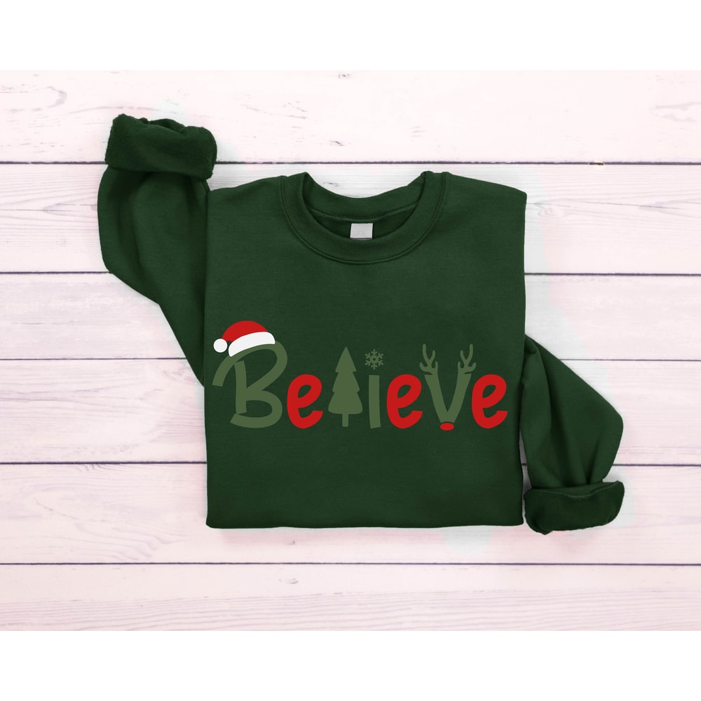 Believe Christmas Sweatshirt, Christmas Gift For Christian, Christmas Party Shirt, Merry Christmas Sweatshirt, Christmas Family Shirt - 8.jpg