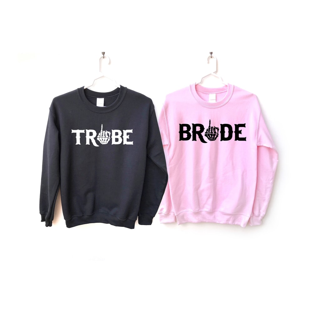 Bride Tribe Sweatshirt, Bachelorette Party Shirts, Halloween Bachelorette Sweater, Bridesmaid Shirts, Bridesmaid Group Sweatshirt, - 3.jpg