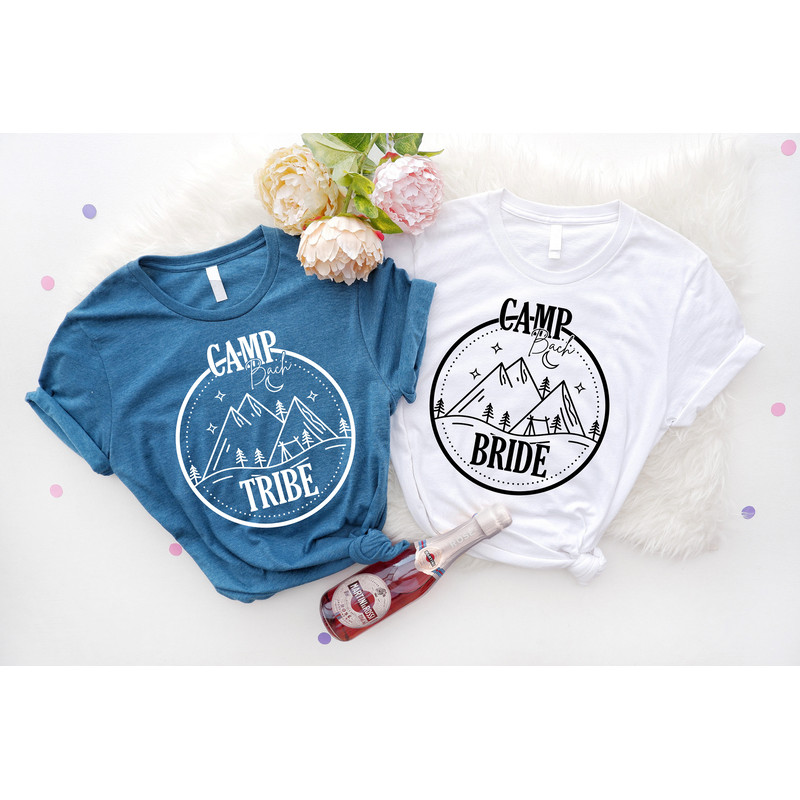 Bride Tribe Camping Bachelorette, Hiking Trekking Bachelorette Shirt, Nature Bach Shirt, Outdoor Bride Tee, Bride Tribe Shirt, Wedding Gift - 2.jpg