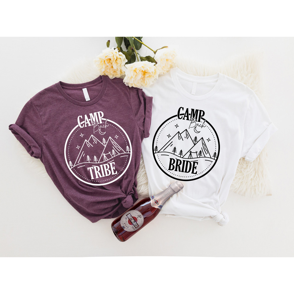 Bride Tribe Camping Bachelorette, Hiking Trekking Bachelorette Shirt, Nature Bach Shirt, Outdoor Bride Tee, Bride Tribe Shirt, Wedding Gift - 6.jpg