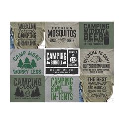 camping bundle svg - camping svg -  shirt design - cut file - svg - dxf - eps - png - silhouette - cricut