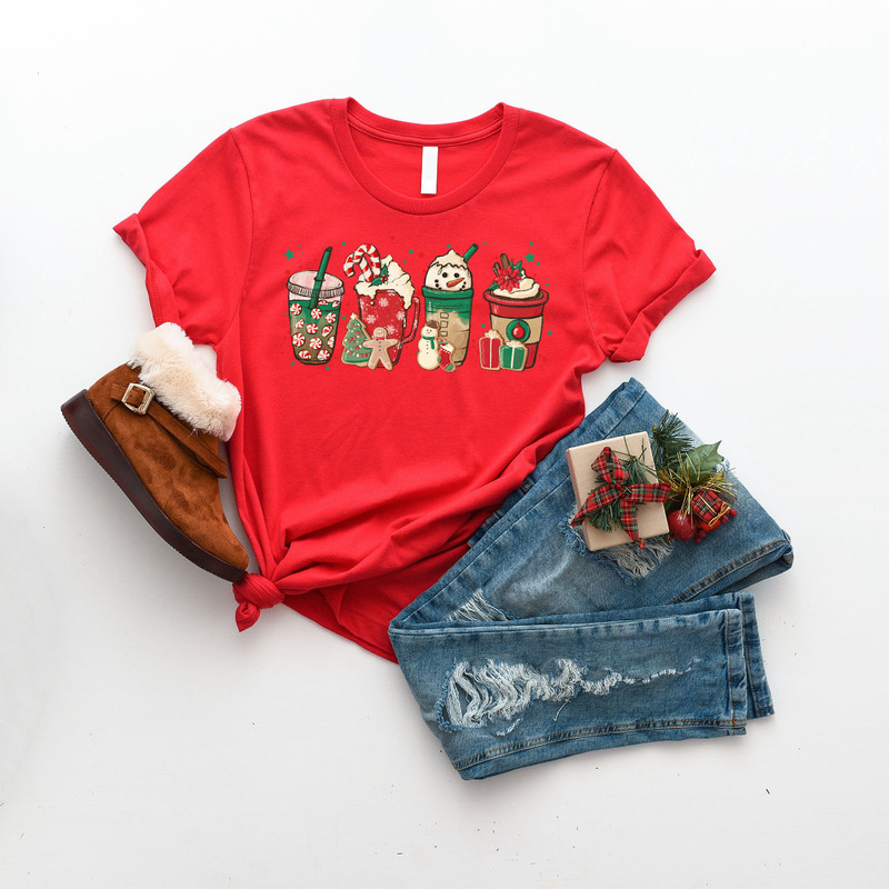 Christmas Coffee Shirt, Christmas Shirt, Women Christmas Shirt, Coffee Lover Shirt, Snowman Latte Shirt, Christmas Gift Shirt - 4.jpg
