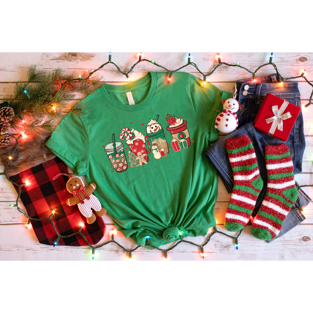 Christmas Coffee Shirt, Christmas Shirt, Women Christmas Shirt, Coffee Lover Shirt, Snowman Latte Shirt, Christmas Gift Shirt - 5.jpg