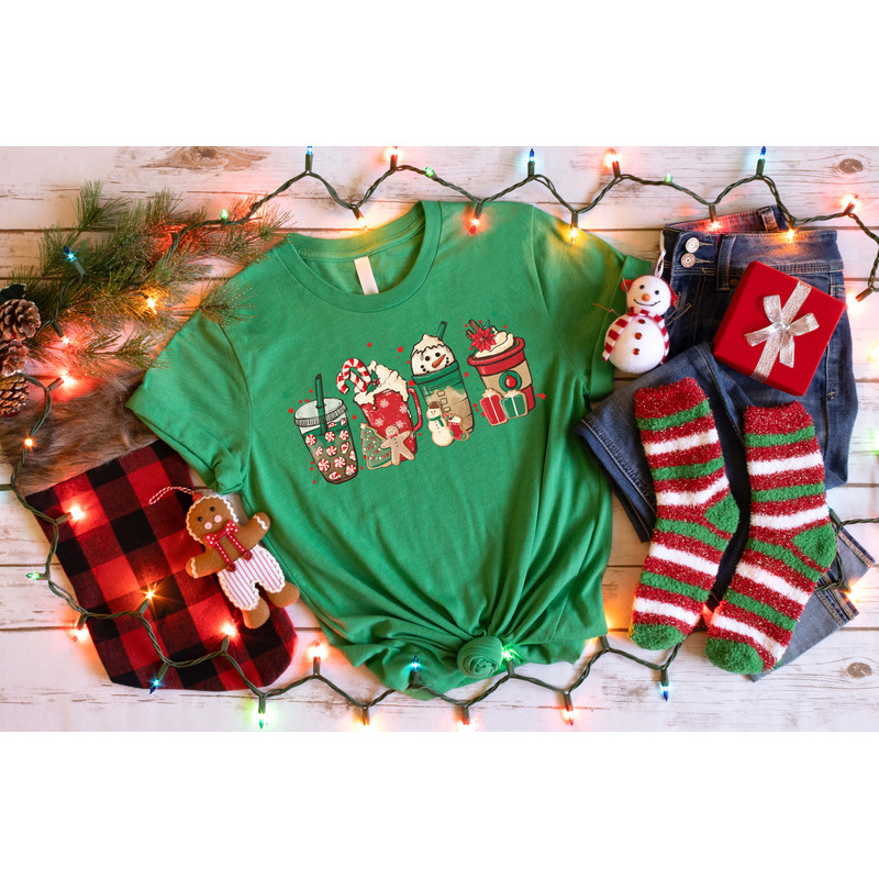 Christmas Coffee Shirt, Christmas Shirt, Women Christmas Shirt, Coffee Lover Shirt, Snowman Latte Shirt, Christmas Gift Shirt - 5.jpg