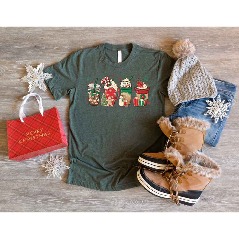 Christmas Coffee Shirt, Christmas Shirt, Women Christmas Shirt, Coffee Lover Shirt, Snowman Latte Shirt, Christmas Gift Shirt - 6.jpg