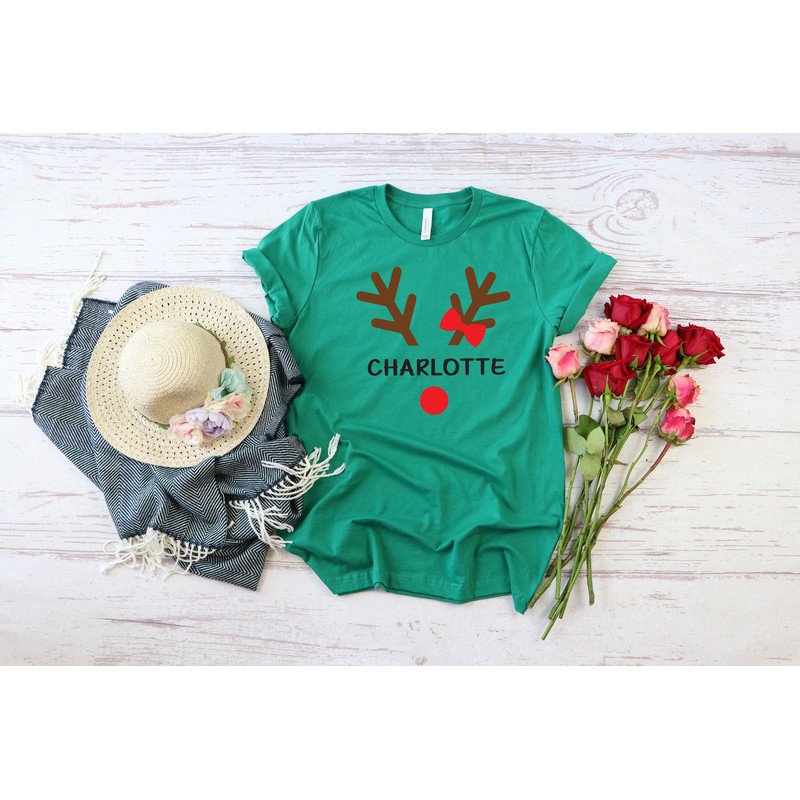 Christmas Deer Custom Name Shirt, Personalized Name Christmas Shirt, Christmas Party Shirt, Christmas Family Gift, Christmas Shirt, - 2.jpg