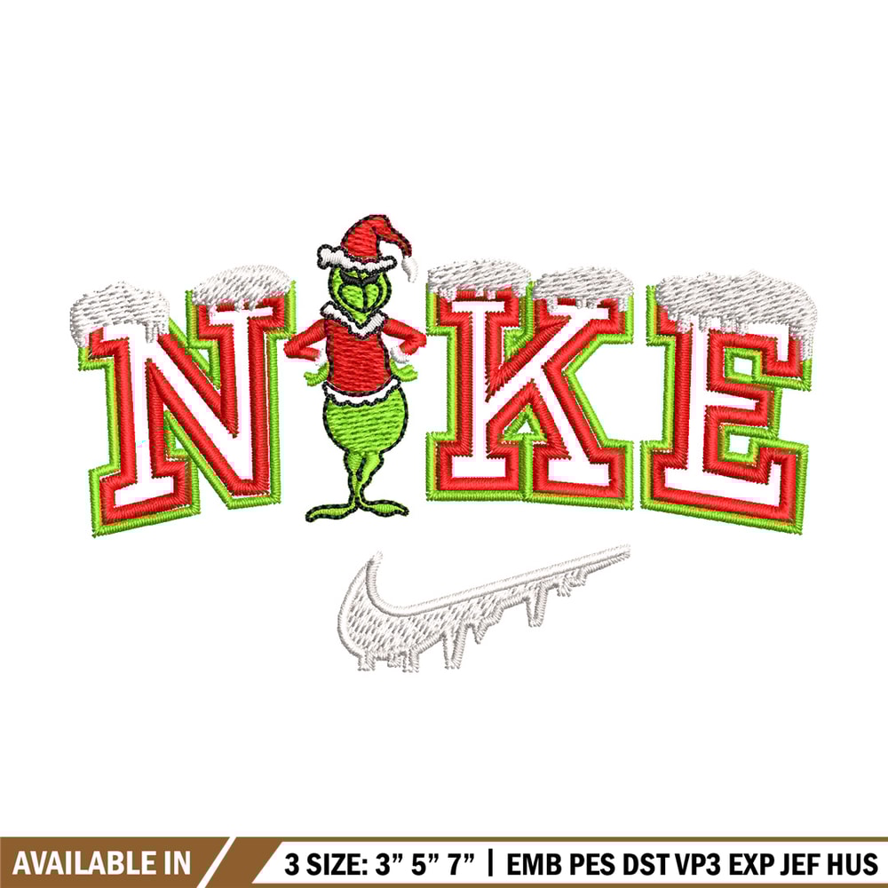 Grinch nike Embroidery Design, Nike Embroidery, Embroidery File, Brand Embroidery, Logo shirt, Digital download.jpg