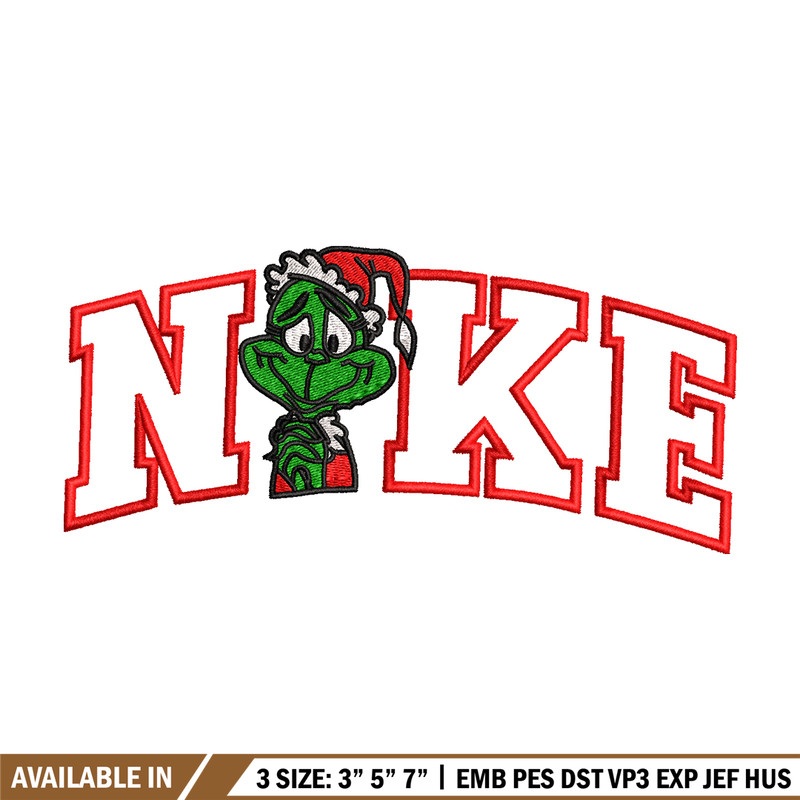 Grinch Nike Logo embroidery design, Grinch Nike embroidery, Nike design, logo shirt, Embroidery shirt, Digital download..jpg