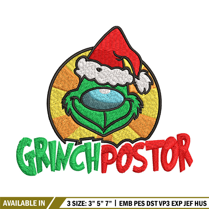 Grinch postor Christmas Embroidery design, Grinch christmas Embroidery, Grinch design, Embroidery file, Instant download.jpg
