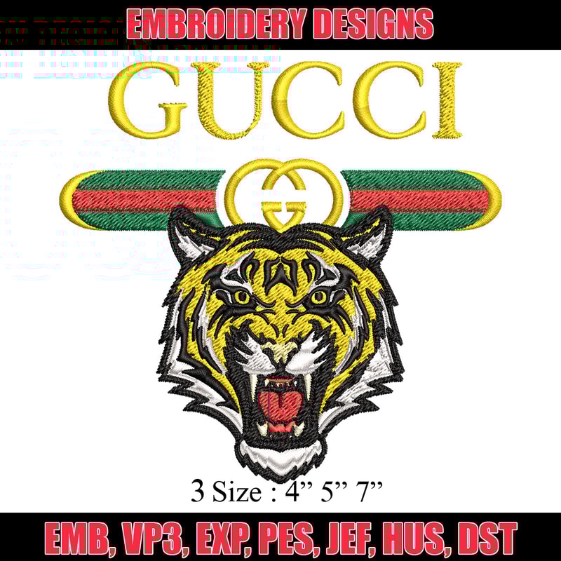 Tiger gucci Embroidery Design, Gucci Embroidery, Brand Embroidery, Logo shirt, Embroidery File, Digital download.jpg