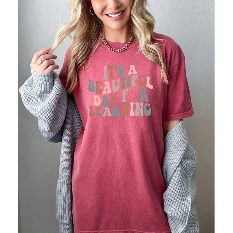 Comfort Colors® Retro Teacher Shirt, Smile Face Teacher Shirt, Back To School, Team Teacher Shirt, Cute Teacher Gifts, Group Teacher Shirt - 4.jpg