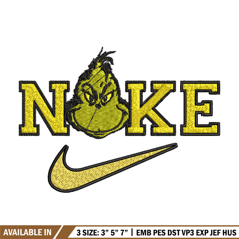 Grinch x nike Embroidery Design, Nike Embroidery, Brand Embroidery, Embroidery File, Logo shirt, Digital download.jpg