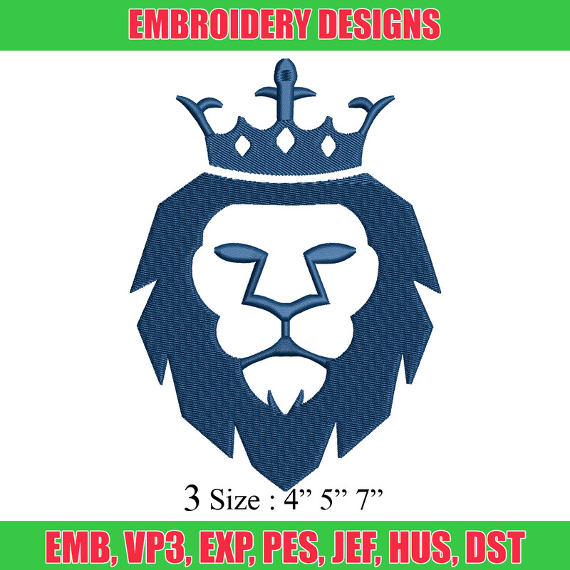 King Lion Logo embroidery design, King Lion Logo embroidery, animal design, embroidery file, logo shirt, Digital download.jpg