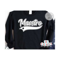 maestro svg - teacher svg - teacher cut file - maestro swoosh - svg - dxf - eps - png - cut file - silhouette - cricut - digital file