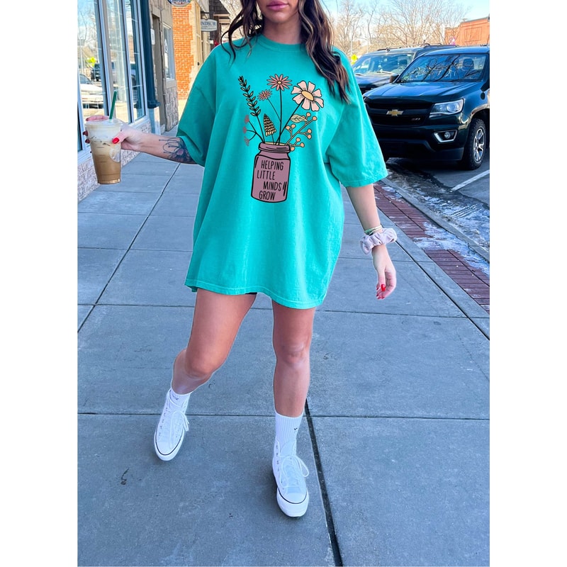 Comfort Colors® Teacher Shirt, Helping Little Minds Grow Shirt, Special Education Teacher, Teacher Gifts, Preschool Shirt, Teacher Life - 7.jpg