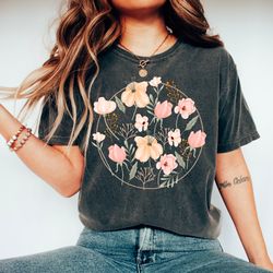 comfort colors wildflower tshirt, flower shirt, gift for women, ladies shirts, flowers lover shirt, wild flowers shirt,