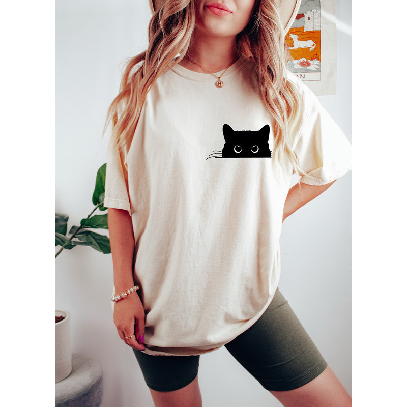 Comfort Colors®Cute Black Cat Shirt, Cat Halloween Shirt, Black Flame Candle, Halloween Candle, Witch Knife, Spooky Season Shirt, Happy Fall - 3.jpg