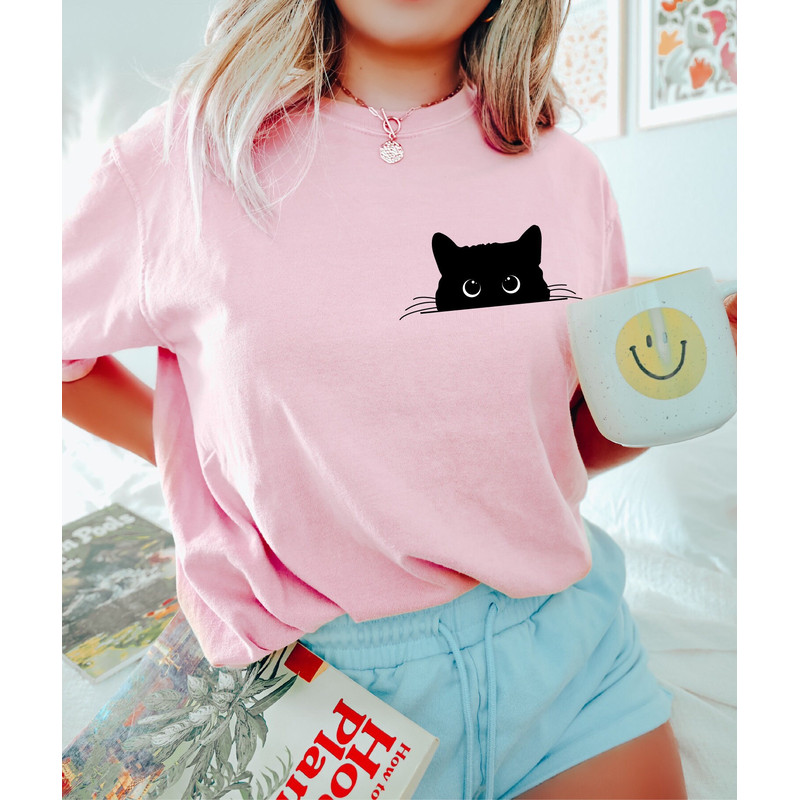 Comfort Colors®Cute Black Cat Shirt, Cat Halloween Shirt, Black Flame Candle, Halloween Candle, Witch Knife, Spooky Season Shirt, Happy Fall - 5.jpg