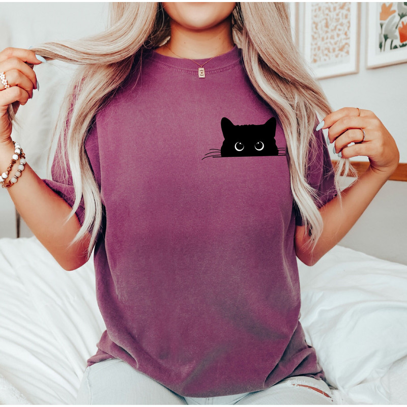 Comfort Colors®Cute Black Cat Shirt, Cat Halloween Shirt, Black Flame Candle, Halloween Candle, Witch Knife, Spooky Season Shirt, Happy Fall - 7.jpg