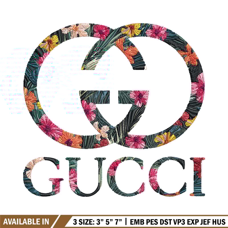 Gucci flower Embroidery Design, Gucci Embroidery, Brand Embroidery, Logo shirt, Embroidery File, Digital download.jpg