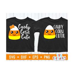 halloween svg - candy corn cutie - svg - dxf - eps - kawaii - cute - kids - shirt design - silhouette - cricut cut file - digital download